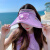瑞桓柏风扇帽子成人可充电女夏季出游遮阳太阳帽骑行大檐空顶帽 气质紫色 可调节54-60cm