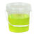 家用食品级透明塑料桶带盖密封桶酱料凉皮龙虾包装桶1L/5升kg公斤 3L橘色塑料桶