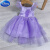 迪士尼（Disney）外贸原单女童冰雪安娜贝尔灰姑娘纯棉上衣连衣裙儿童公主裙 紫色爱莎 领标3A 100码(偏大半码)