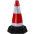 橡胶路锥雪糕筒 塑料锥形帽桶 反光安全路障伸缩圆锥 警示牌柱隔离墩 橡胶-高70cm-重4.8斤