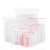 迅火 塑料包装袋加厚密封袋PE透明自封袋8丝（红边/100只）7*10cm