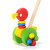 全光辰（quanguangchen）木制儿童小拉车玩具婴儿手拉车拖行玩具拖拉学步木制拉绳毛毛虫 弯嘴鸟推车