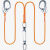 坎乐空调安装安全绳高空作业安全带绳索户外施工保险带电工保护带 2米双中钩