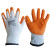 涂胶浸胶手套丁晴PVC手套加厚防滑耐磨作业工地劳保纱线手套 白纱橙色胶60g
