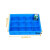 长方形五金柜塑料筐分类分隔盒水果带格子的收纳盒分格箱胶框物品 D12格（蓝色）外440*320*84