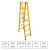 京度 绝缘梯折叠梯子便携式电力工程梯玻璃钢人字梯工厂仓库电工爬梯 2.5米人字