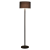 落地灯客厅卧室床头网红现代创意布艺装饰遥控led立式 黑杆黑罩按钮开关送5瓦LED暖光
