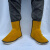 NEWBIES电焊护脚套牛皮护腿罩盖防烫焊接防护装备耐高温阻燃隔热焊工鞋套 黄色护脚22厘米粘贴款
