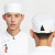 厨师帽子男工作帽透气餐厅餐饮厨房女布帽蘑菇帽防尘油烟 小圆帽白色 带松紧