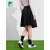 斐乐女子梭织裙2024年春季新款简约宽松高尔夫运动半身裙 深黑BK 15558AXS