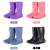 新款雨鞋女士高筒雨靴中筒防滑防水加绒胶鞋套鞋时尚高筒耐磨水鞋 梦幻紫+棉套 39