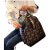 斯芭尔 酷奇 SPAR COOKIE皮面背包女双肩包2024新款时尚潮流旅游大容量旅行包牛皮休闲书包 M咖啡