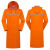 雨衣长款全身防暴雨男士女单人成人新款雨披潮牌外套连体反光 升级款(双层)-桔红 XL