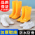 工厂卫生靴中高筒白色雨鞋防滑耐油耐酸碱水靴男女厨师工作鞋 3518高筒白色（不加棉） 38
