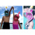 潜水面罩浮潜三宝全干式呼吸管全脸防水泳镜面镜成人儿童游泳装备 粉色LXL