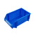 塑料零件盒斜口物料工具盒组合式物料盒货架配件螺丝收纳盒 长宽高350*280*150mm5根支柱1块 蓝