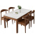 全典2024新款岩板实木餐桌家用小户型北欧大理石桌子带电磁炉饭桌 一桌2椅 70x70x75