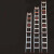 智工优选 铝合金工程梯单面升降梯6米款 伸缩长度:3.2-6m