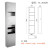 不锈钢嵌入式垃圾桶酒店商用橱柜厨房卫生间箱暗装隐藏卫生纸架抽 A壁挂360*160*1600厚0.8MM