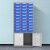 越越尚  零件柜电子元件存储柜工具整理柜钢制物料柜零件收纳柜 30抽蓝色抽屉下档  YYS-SJG-208