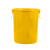 大号加厚牛筋圆桶大容量家庭用储水桶食物级酿酒发酵塑料胶桶可配盖 160K型【无盖】黄色