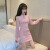 彤棠旗袍2024年新款夏季日常可穿年轻款性感露肩少女长袖改良版连衣裙 粉红色 xl