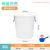 塑料水桶加厚大号带盖储水厨房发酵胶桶超大容量白桶蓄水大桶 50c白色带盖*+水勺