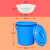 泔水干湿过滤分离带滤网垃圾桶大号厨房厨余茶水茶叶沥水潲水桶篮 白色50K型+沥水篮