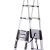 稳斯坦 竹节梯 伸缩梯子 铝合金双面折叠梯 升降楼梯 便携梯子 3.8米双面竹节梯 W212