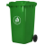 塑料分类回收垃圾桶 材质 PE聚乙烯 颜色 绿色 容量 240L 类型 带轮带盖