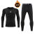卡尔美（KELME）健身套装运动卡尔紧身衣成人跑步篮球透气训练足球打底长袖T恤 黑色紧身裤(单猫) XL(140-160)斤