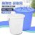  NHZHIW 圆形塑料桶大号工业储水桶大白桶加厚带盖【白色100L】