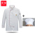 谋福（CNMF）食堂厨师工作服 厨师服 长袖白色+帽子3XL