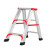 梯子家用工程专用加厚铝合金人字梯多功能非折叠伸缩2米3米高施工 双筋加强加厚1米全加固