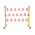 伸缩围栏可移动隔离护栏户外栏杆护栏网伸缩警示带施工围挡可折叠 1.2米高*10米长加厚【红白】管式