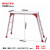 铝合金折叠马凳便携脚手架装修防滑安全梯工作梯平台梯洗车台 铝合金平台宽40cm高120cm