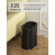 垃圾桶网红桶夹缝卫生间高颜值轻奢无盖客厅卧室窄缝北欧风 12L 质感黑