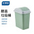 亿丽佳 垃圾桶干湿分类摇盖卫生桶纸篓办公厨房垃圾篓卫生间厕纸桶（方形8.2L颜色随机）