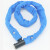 筑筠 链条锁 不锈钢链条锁 仓库大门铁链锁 蓝色0.88米 单位/个