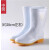 PVC高筒白色靴防滑耐油耐酸碱牛筋雨靴卫生厨师水鞋 白色中筒（27cm左右） 40