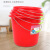 加厚塑料水桶大号保洁清洁桶多规格家用圆形手提抗摔红水桶学生桶 大号红水桶【2个无盖加厚直径37.5】