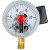 红旗牌氧气电接点压力表YOX-100气压表测压氧压禁油25MPA电触点表 0~0.25mpa 相 0~0.4mpa 相当于4公斤