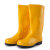 劳保佳 钢板防砸高筒雨鞋 PVC防护高筒劳保雨靴 男女通用 带钢头 黄色1双装 39码