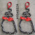 起重链条吊索具卸钢筋钢管吊具吊钩吊环捆绑吊链吊装工具锰钢索具 3吨6米1根(10MM粗)