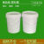 塑料水桶包装打包桶级圆形手提家用储水桶白色空桶油漆涂料桶 20升-常规-带盖（压盖）
