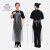 防水围裙防油PVC厚透明塑料长款食堂厨房餐饮水产专用男女工作服 35丝透明长75宽70厘米