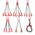 起重吊链吊车吊具猛钢铁链条吊环吊钩挂钩子吊索具行车吊装工具 2吨2米双腿