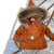 JYZE冬季童装大毛领可爱魔法尖尖Mat精灵外套帽棉服宝宝外套保暖 橘色 80cm