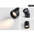 雷士照明（NVC）led明装免开孔吸顶射灯商场装饰 铝材 9W  黑色灯体 角度可调 暖白光