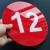 号码贴亚克力数字号码牌机器设备编号贴机台序号指示标识牌子餐厅 红色120YB0120 5x5cm